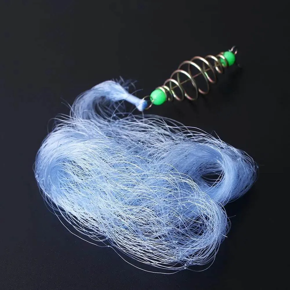 Fishing Bait Fishing Supplies Multi Size Fishing Cage Nylon Spring Shoal Luminous Netting Fishing Net Fishing Traps