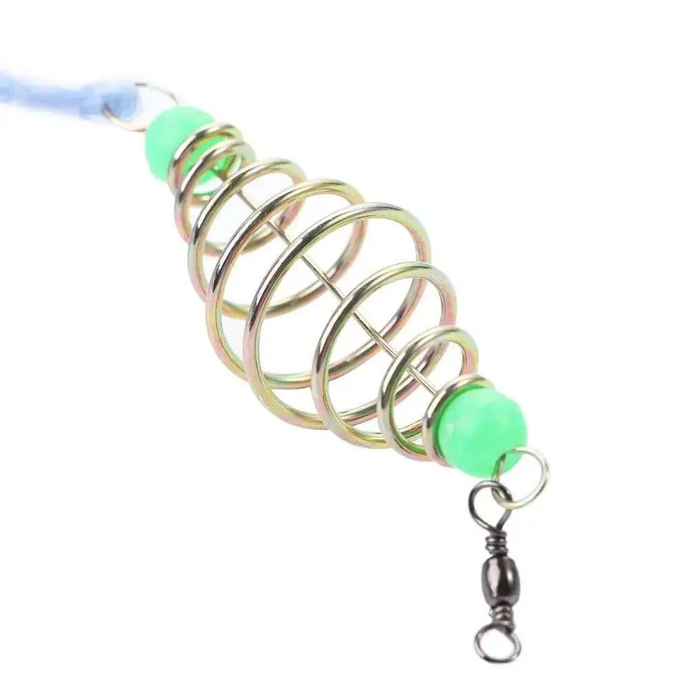 Fishing Bait Fishing Supplies Multi Size Fishing Cage Nylon Spring Shoal Luminous Netting Fishing Net Fishing Traps