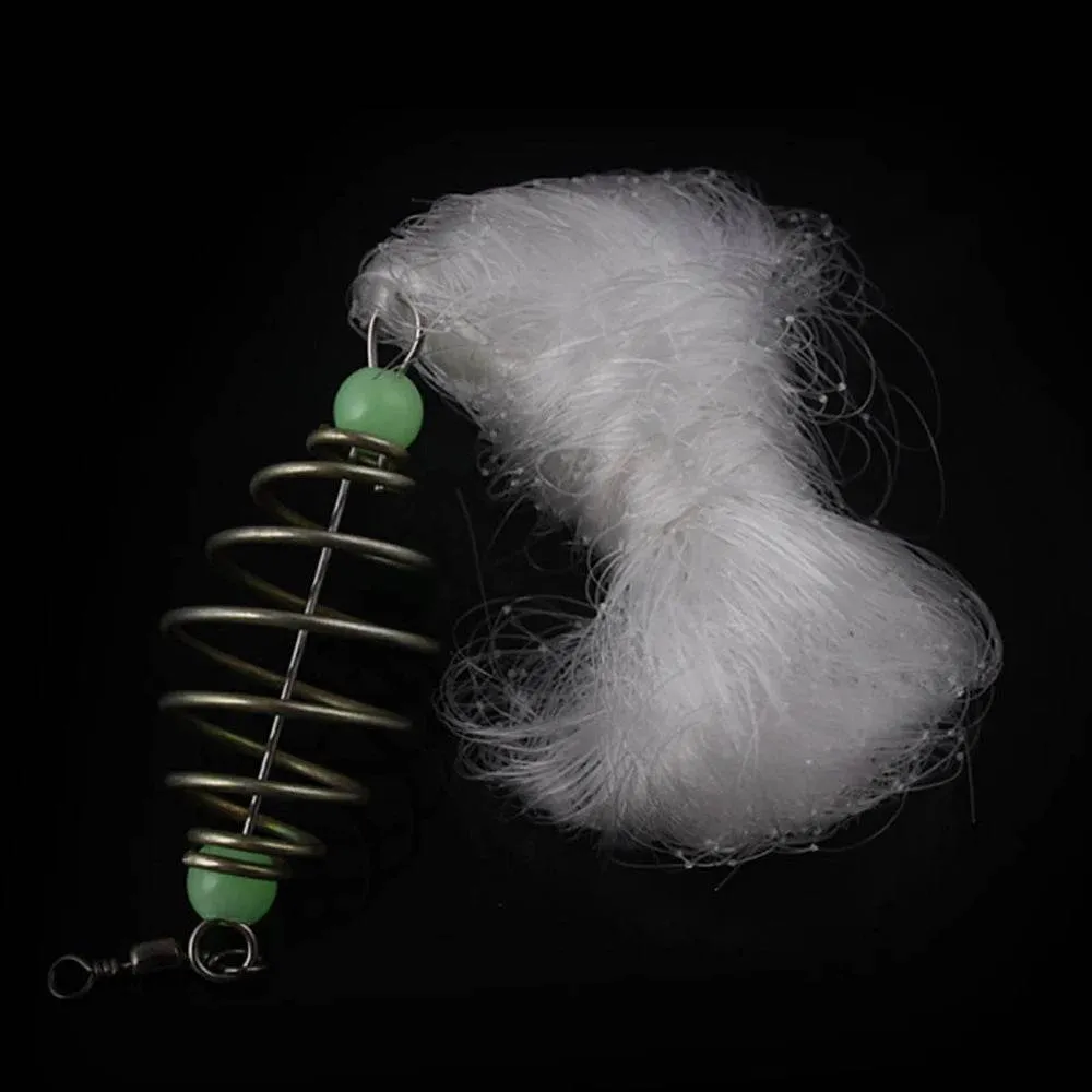 Fishing Bait Fishing Supplies Multi Size Fishing Cage Nylon Spring Shoal Luminous Netting Fishing Net Fishing Traps