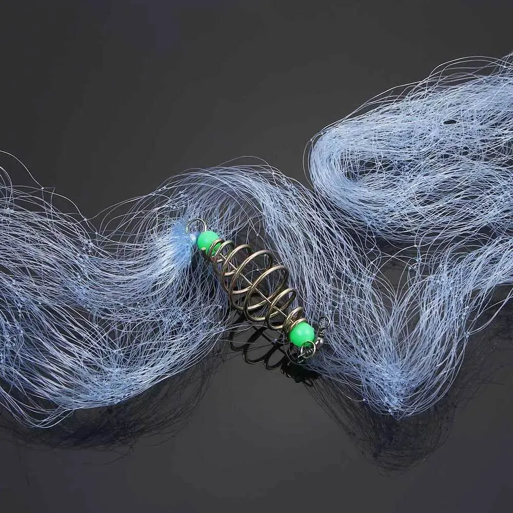 Fishing Bait Fishing Supplies Multi Size Fishing Cage Nylon Spring Shoal Luminous Netting Fishing Net Fishing Traps