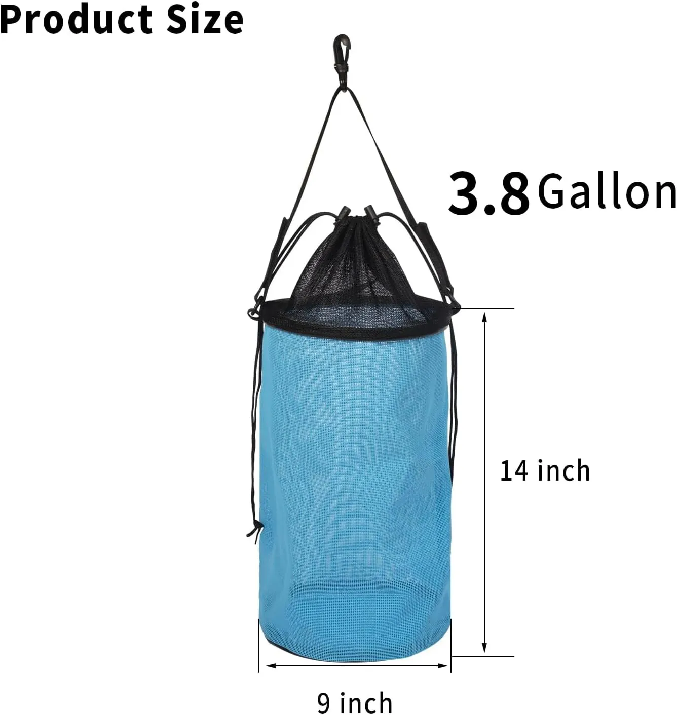 Fishing Bait Mesh Bag - Live Bait Storage Cage, Textilene Mesh Fishing Net