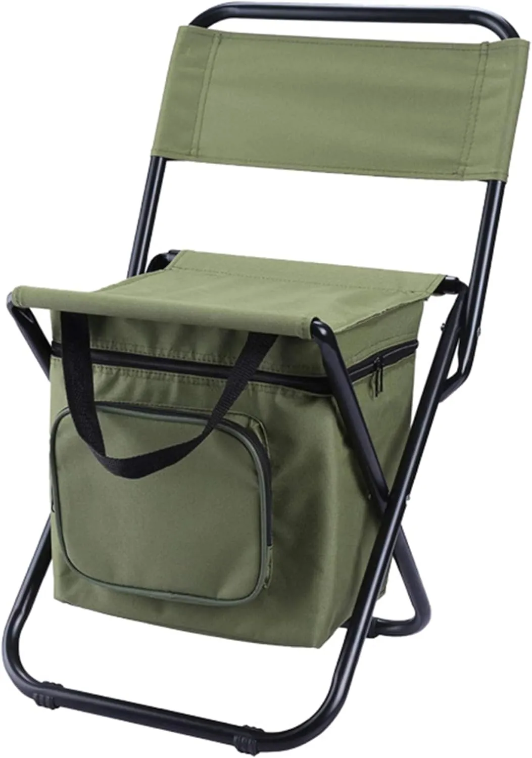 Fishing Chair with Cooler Insulated Bag Portable Backpack Chair Waterproof Folding Chair Rucksack Seat Bag Anti-Slip Fishing Stool for Indoor Outdoor Hiking Picnic Travel Beach BBQ