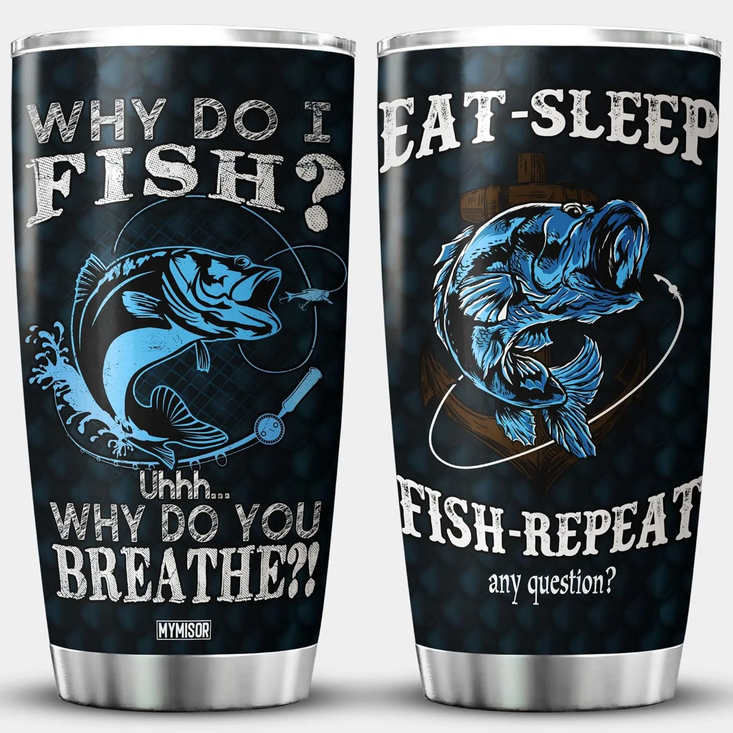 Fishing Tumbler For Men Why Do I Fish Lover Gift Stainless Steel Cups Insulated Tumblers Fisherman Gifts For Dad Daddy Funny Saying Fish Bass Outdoorsman Rodfather Mugs