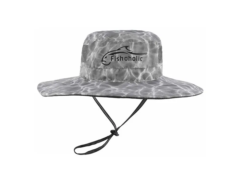 Fishoholic GRYho-l/xl Boonie Hat - Bucket Hat - UPF50  Sun Protection Wide Brim Fishing Hat - 2 Adj Straps