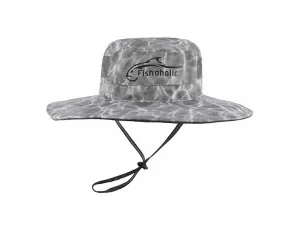 Fishoholic GRYho-l/xl Boonie Hat - Bucket Hat - UPF50  Sun Protection Wide Brim Fishing Hat - 2 Adj Straps