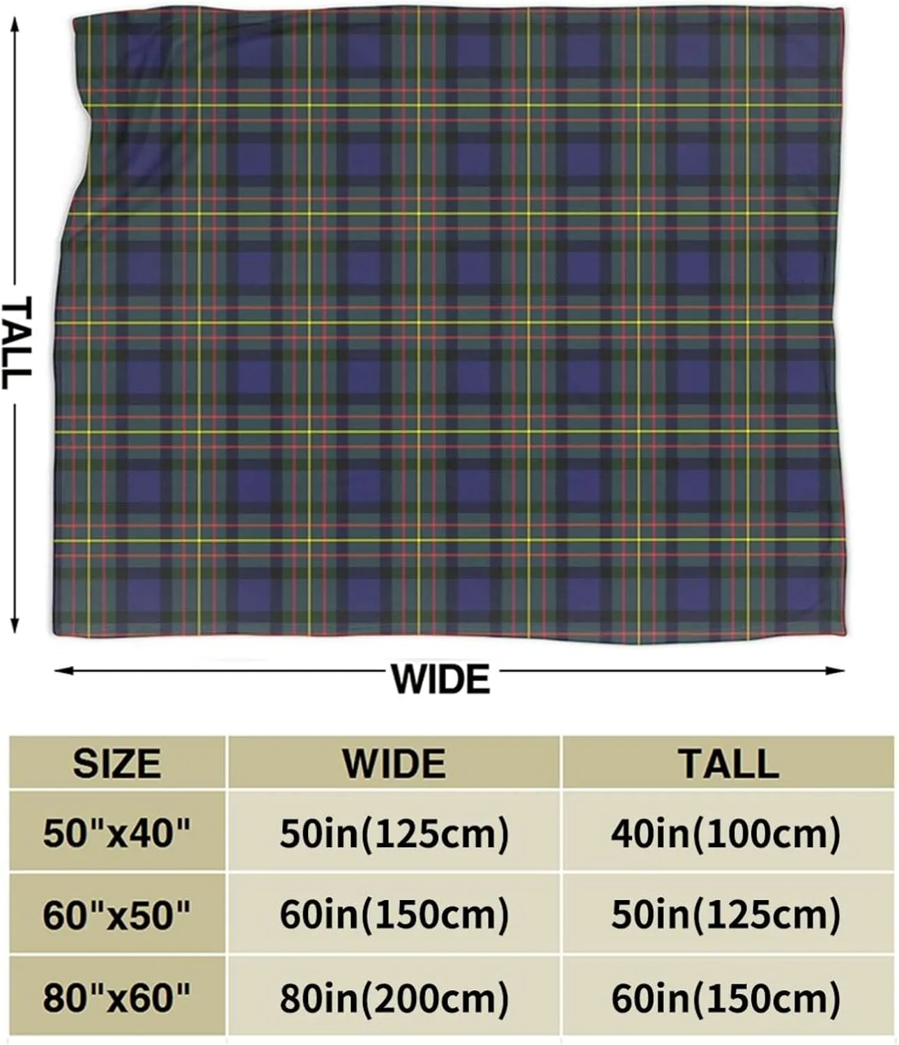 Flannel Throw Blanket Scottish Clan Maclaren Modern Tartan Ultra Soft, Lightweight, Versatile for Bed, Sofa, and Home D¨¦cor - Ideal for Men, Women, and Kids 80"x60"
