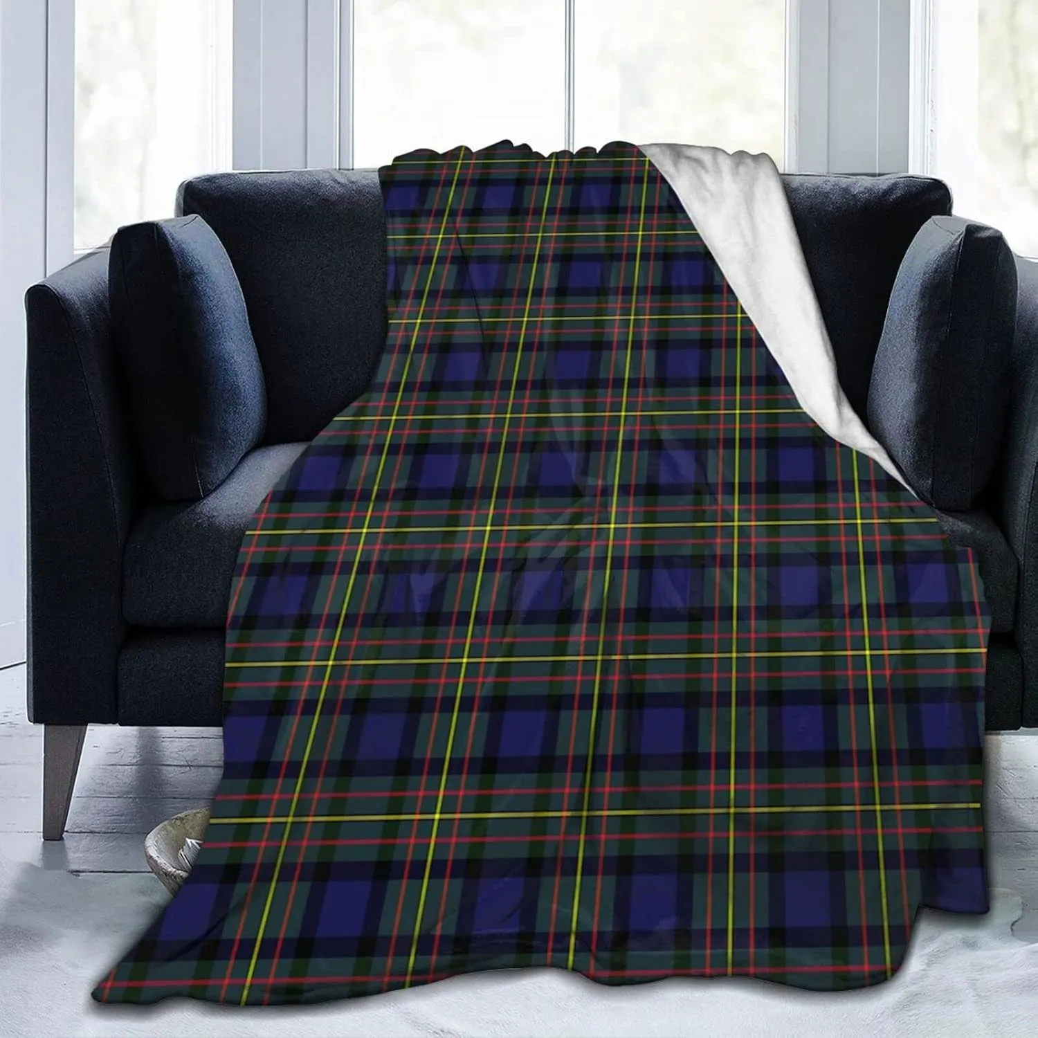 Flannel Throw Blanket Scottish Clan Maclaren Modern Tartan Ultra Soft, Lightweight, Versatile for Bed, Sofa, and Home D¨¦cor - Ideal for Men, Women, and Kids 80"x60"