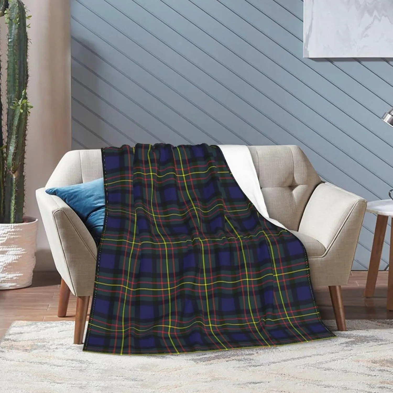 Flannel Throw Blanket Scottish Clan Maclaren Modern Tartan Ultra Soft, Lightweight, Versatile for Bed, Sofa, and Home D¨¦cor - Ideal for Men, Women, and Kids 80"x60"
