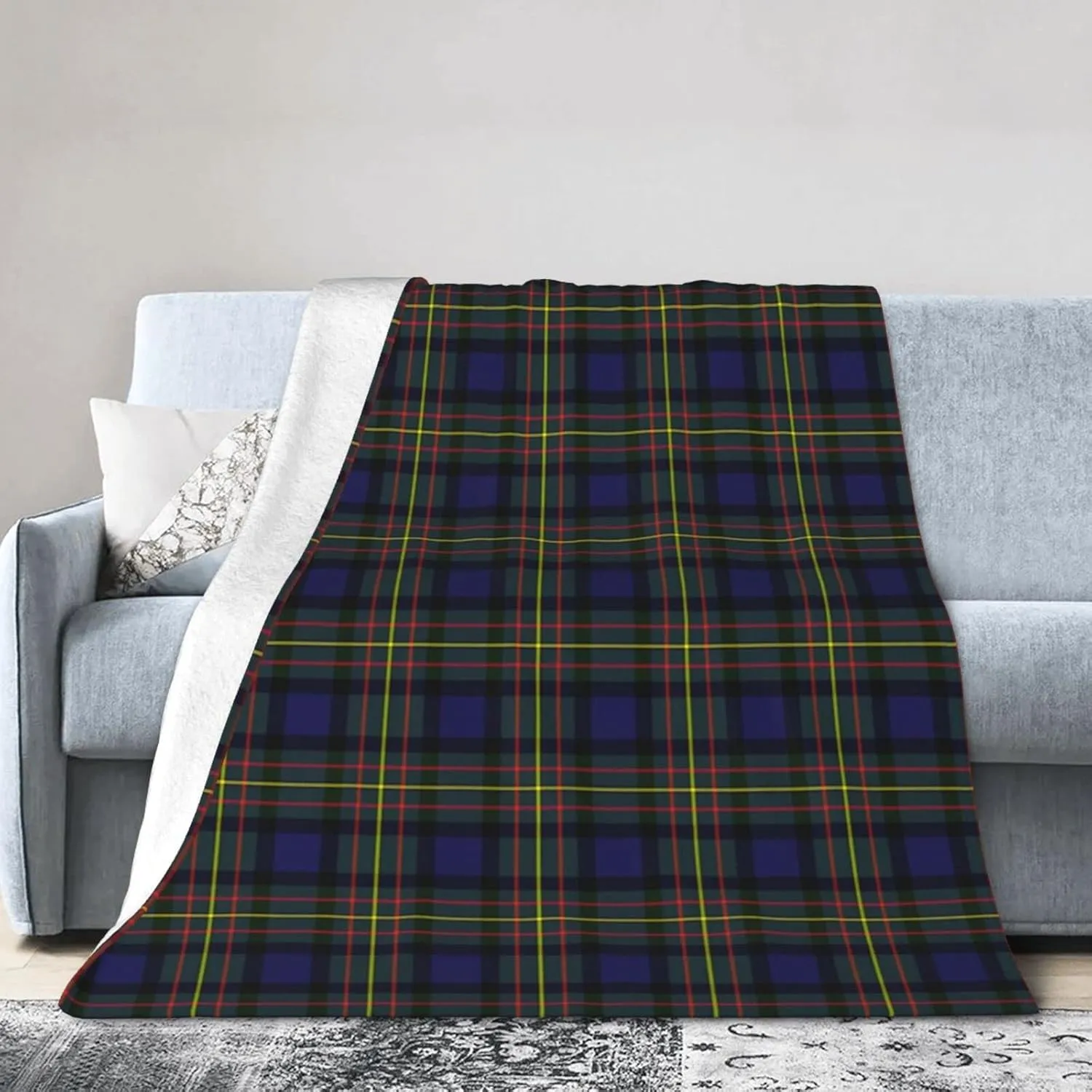 Flannel Throw Blanket Scottish Clan Maclaren Modern Tartan Ultra Soft, Lightweight, Versatile for Bed, Sofa, and Home D¨¦cor - Ideal for Men, Women, and Kids 80"x60"