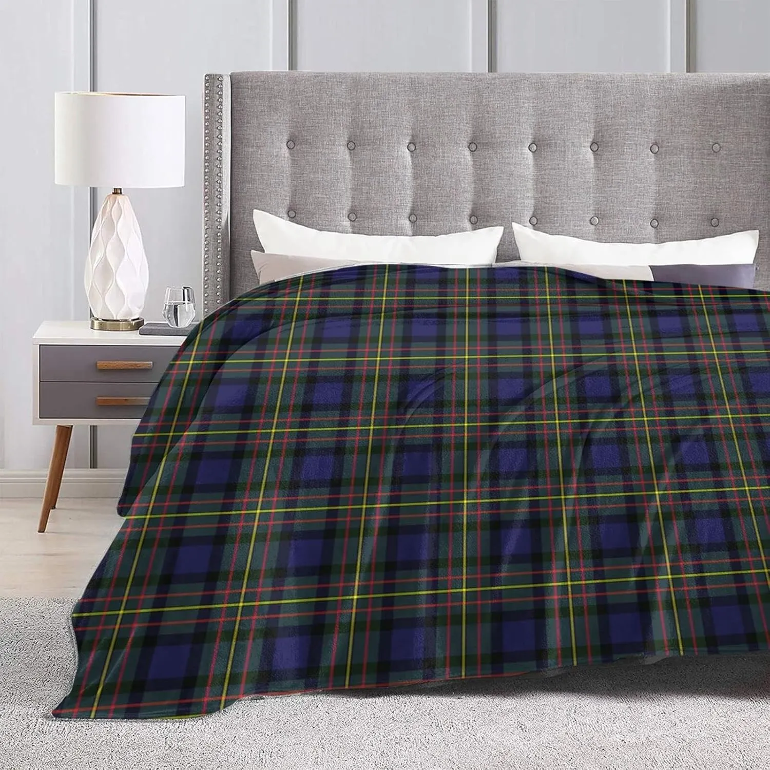 Flannel Throw Blanket Scottish Clan Maclaren Modern Tartan Ultra Soft, Lightweight, Versatile for Bed, Sofa, and Home D¨¦cor - Ideal for Men, Women, and Kids 80"x60"
