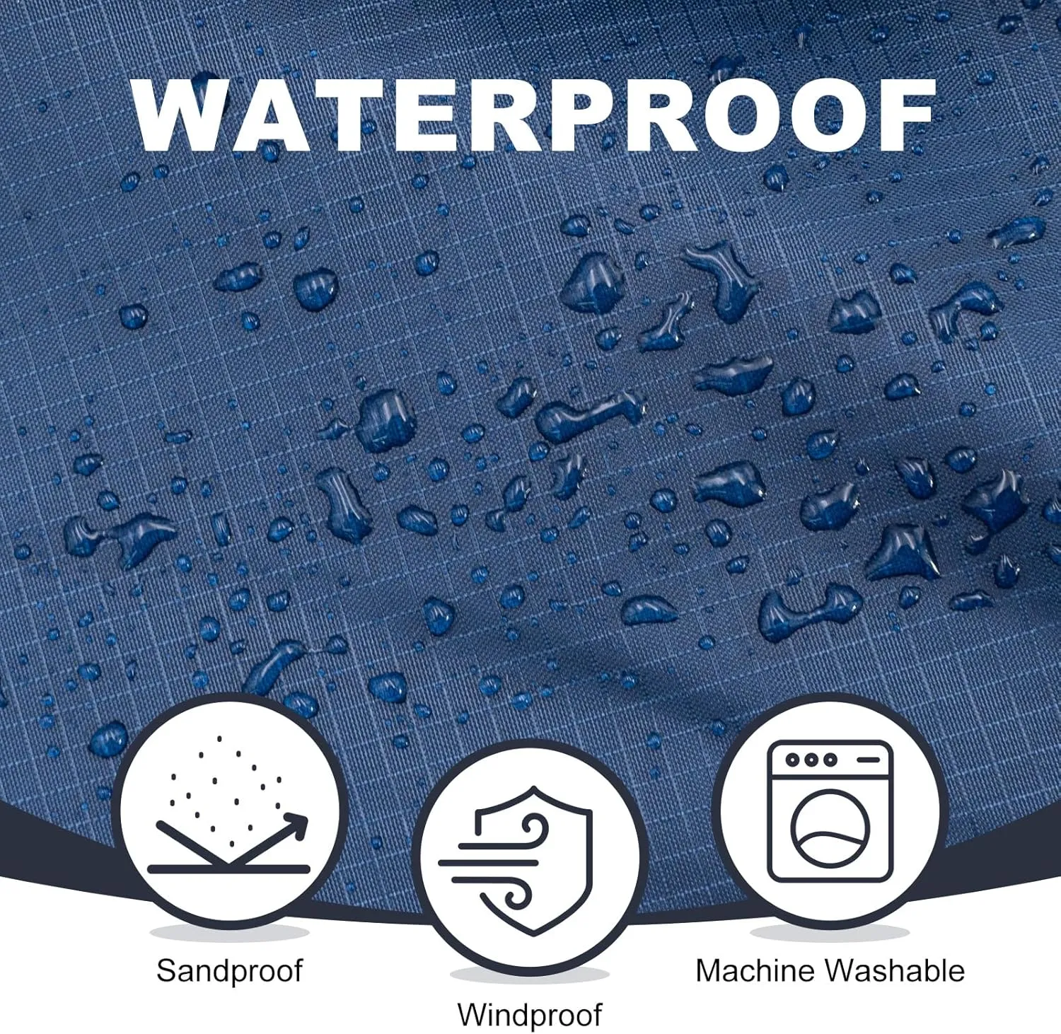 Fleece Waterproof Outdoor Blanket, Windproof Stadium Blanket for Camping, Picnics, and Sports Stay Dry and Comfortable 80"x58"