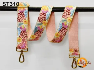 Floral Embroidered Purse Strap Crossbody Strap for Purses Handbag Boho Bag Strap Embroidery Replacement Strap Boho Guitar Strap Gift for her