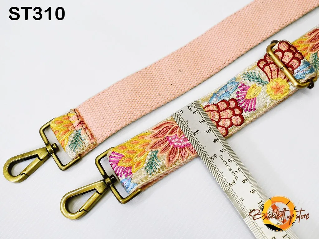Floral Embroidered Purse Strap Crossbody Strap for Purses Handbag Boho Bag Strap Embroidery Replacement Strap Boho Guitar Strap Gift for her