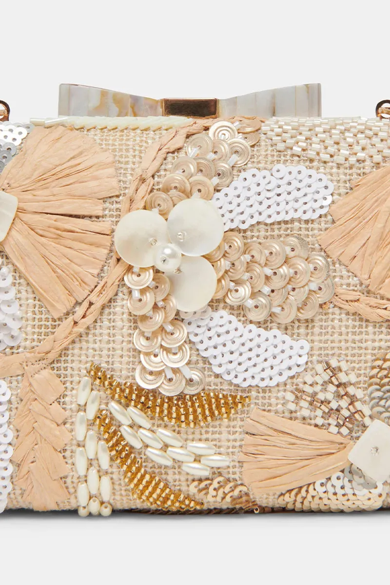 Floral Sequin Clutch