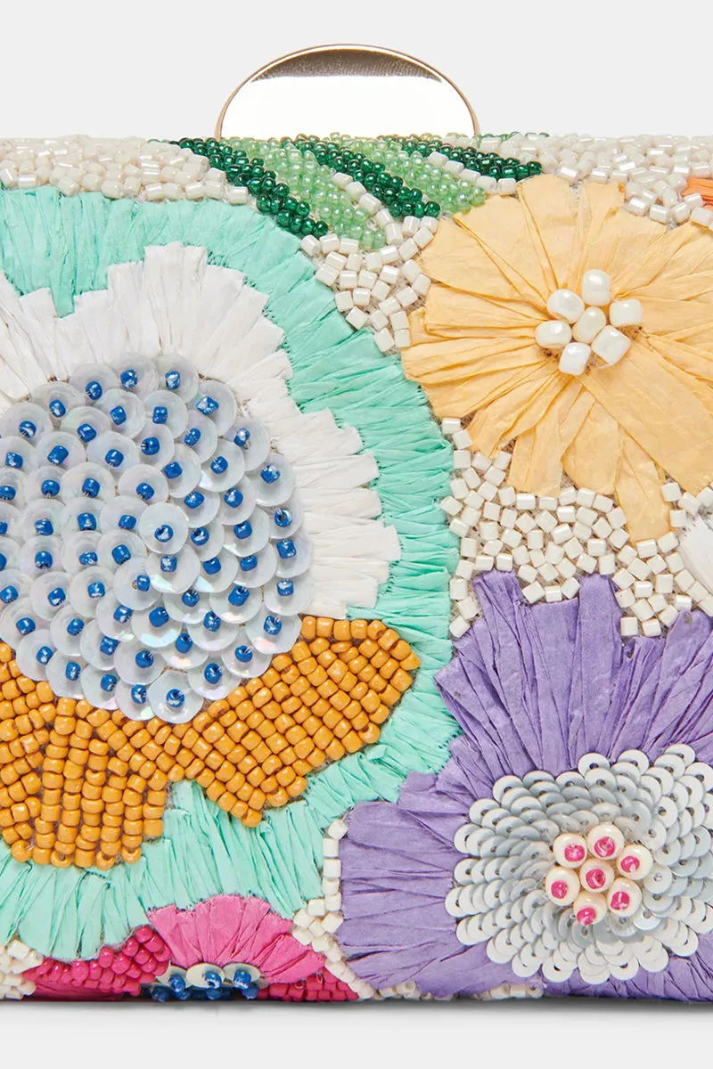 Floral Sequin Clutch
