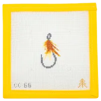Fly Fishing Hook Needlepoint Canvas