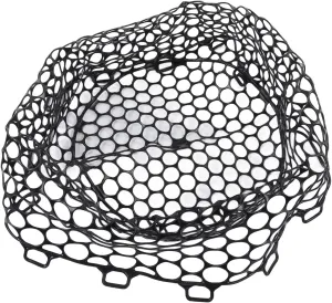 Fly Fishing Replacement Net, Lightweight Rubber Net Bag with Encrypted Mesh, Strong and, Soft to Protect Fish, Black, Depth Approx. 32cm