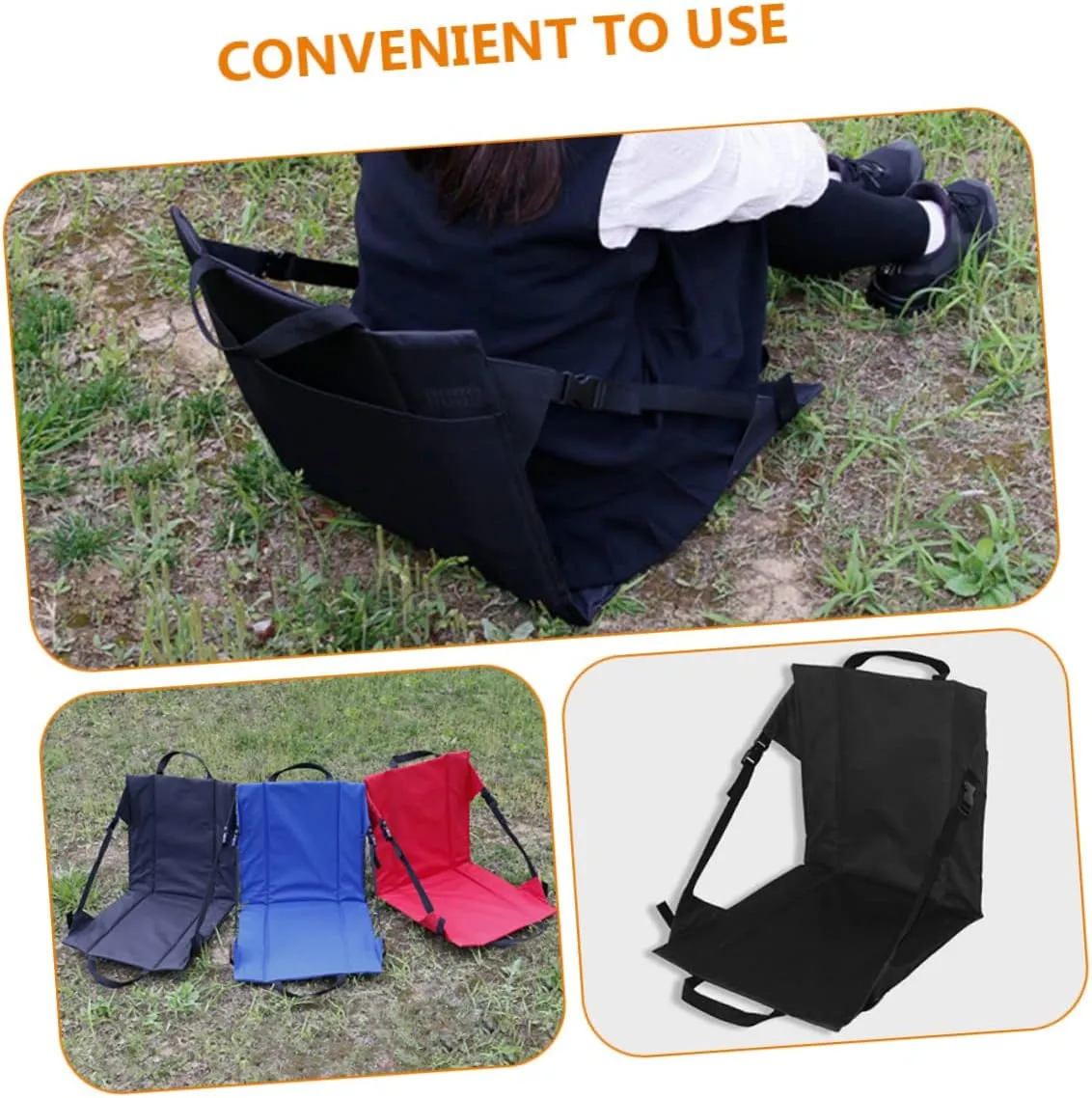 Foldable Outdoor Seat Camping Leisure Chairs Oxford Mesh Storage Lightweight Easy to Store