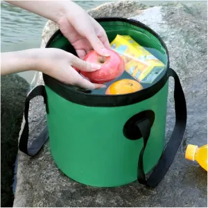 Foldable Water Bucket 20L,Space-Saving Wash Basin Collapsible Water Storage Container Folding Camping Bucket for Outdoor Traveling Hiking Fishing Gardening Car Washing ( Color : Green , Size : 20L )