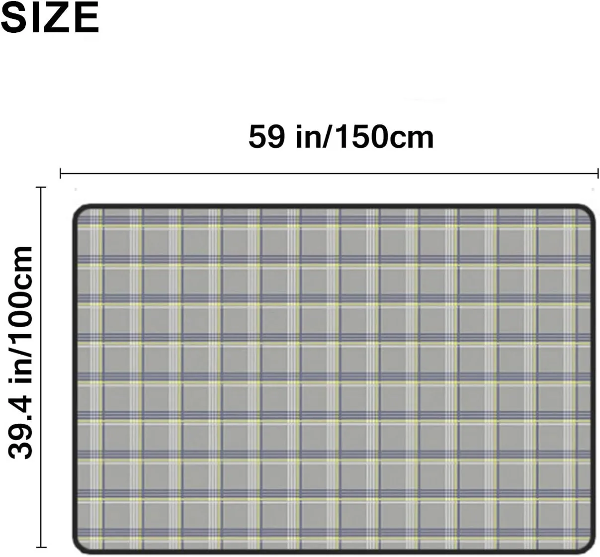 forestfish Portable Travel Blanket Airplane Compact with Bag, Fleece Throw Blanket Cozy Soft for Camping Train 60" x 40", Plaid