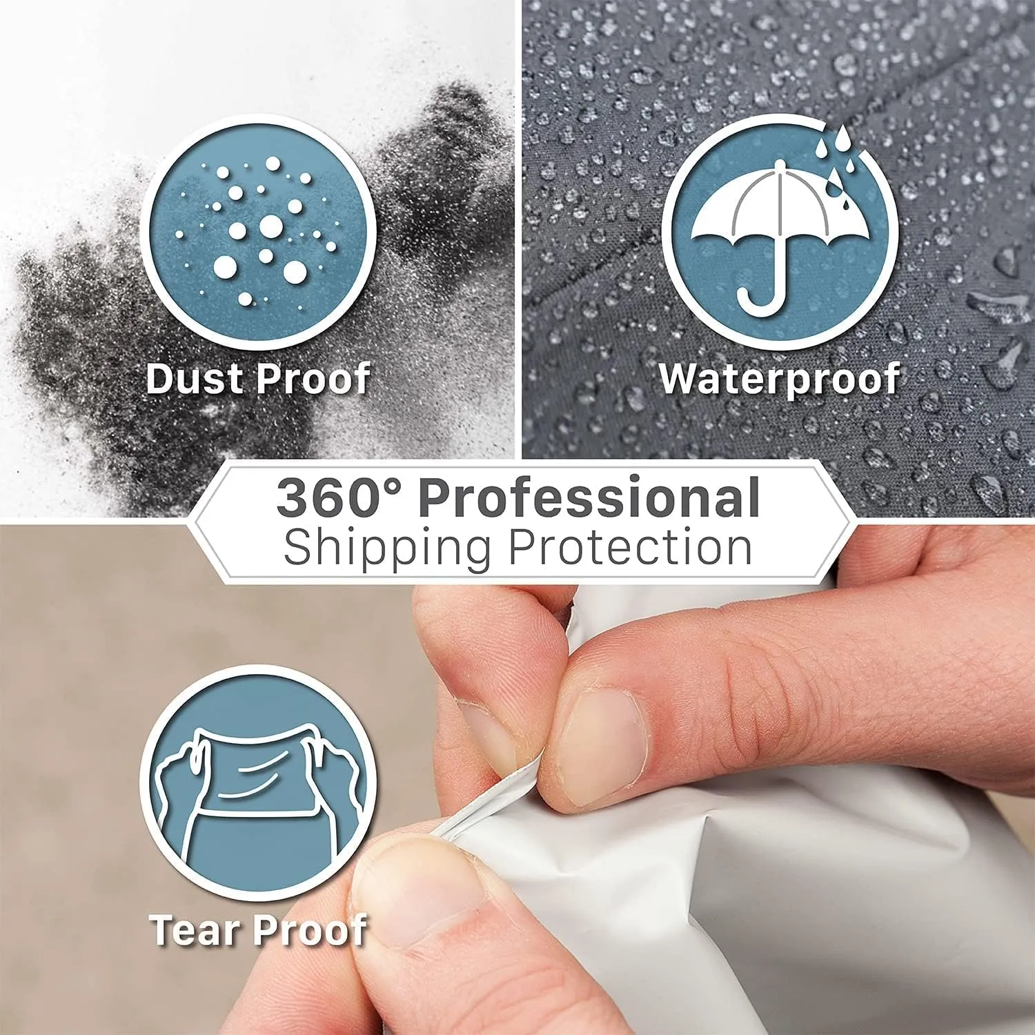Fosmon 30x36 (10 Pack) Large Poly Mailers, Self-Seal Tear-Proof Waterproof Strong Adhesive Shipping Envelopes Bags for Clothing, Business Suppliers