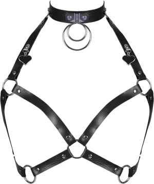 FOTN Body Leather Waist Belt Harness Women Fashion Punk Goth Top Belt Bondage Chest Straps Studded Lingerie BDSM