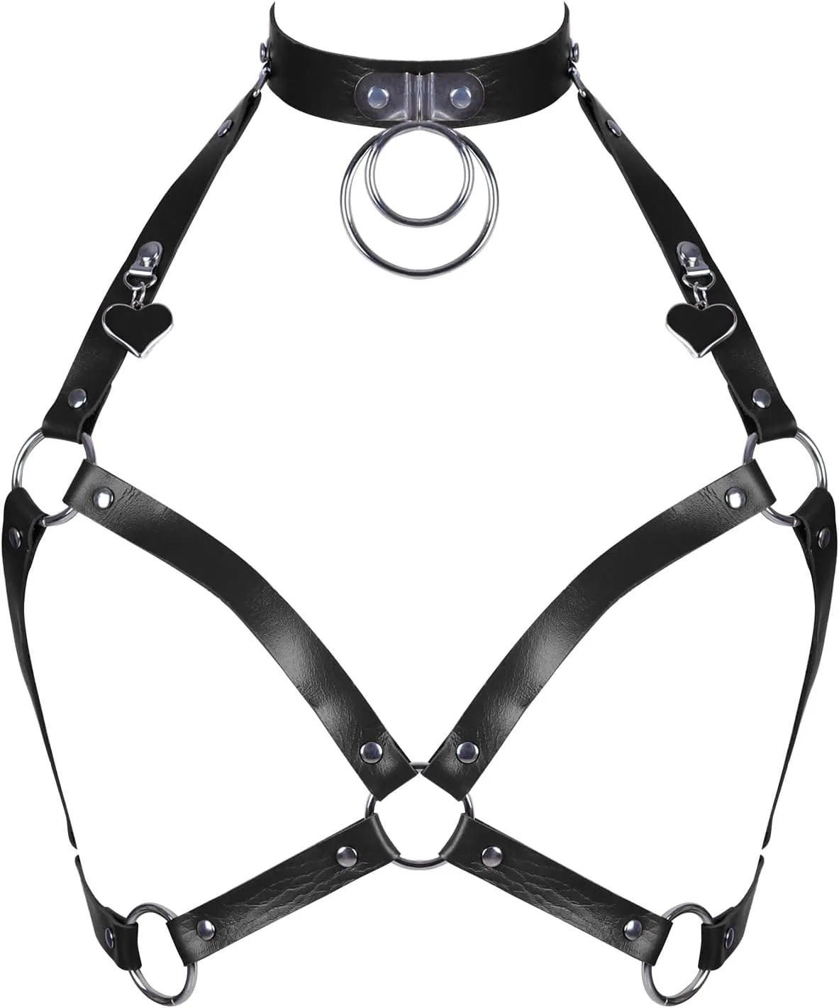 FOTN Body Leather Waist Belt Harness Women Fashion Punk Goth Top Belt Bondage Chest Straps Studded Lingerie BDSM