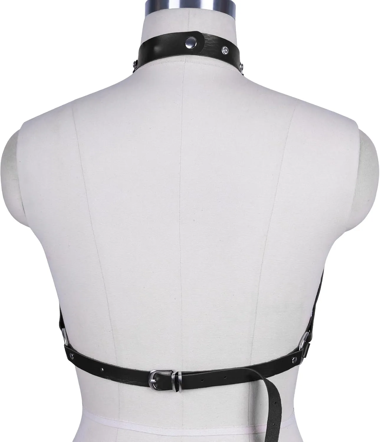 FOTN Body Leather Waist Belt Harness Women Fashion Punk Goth Top Belt Bondage Chest Straps Studded Lingerie BDSM