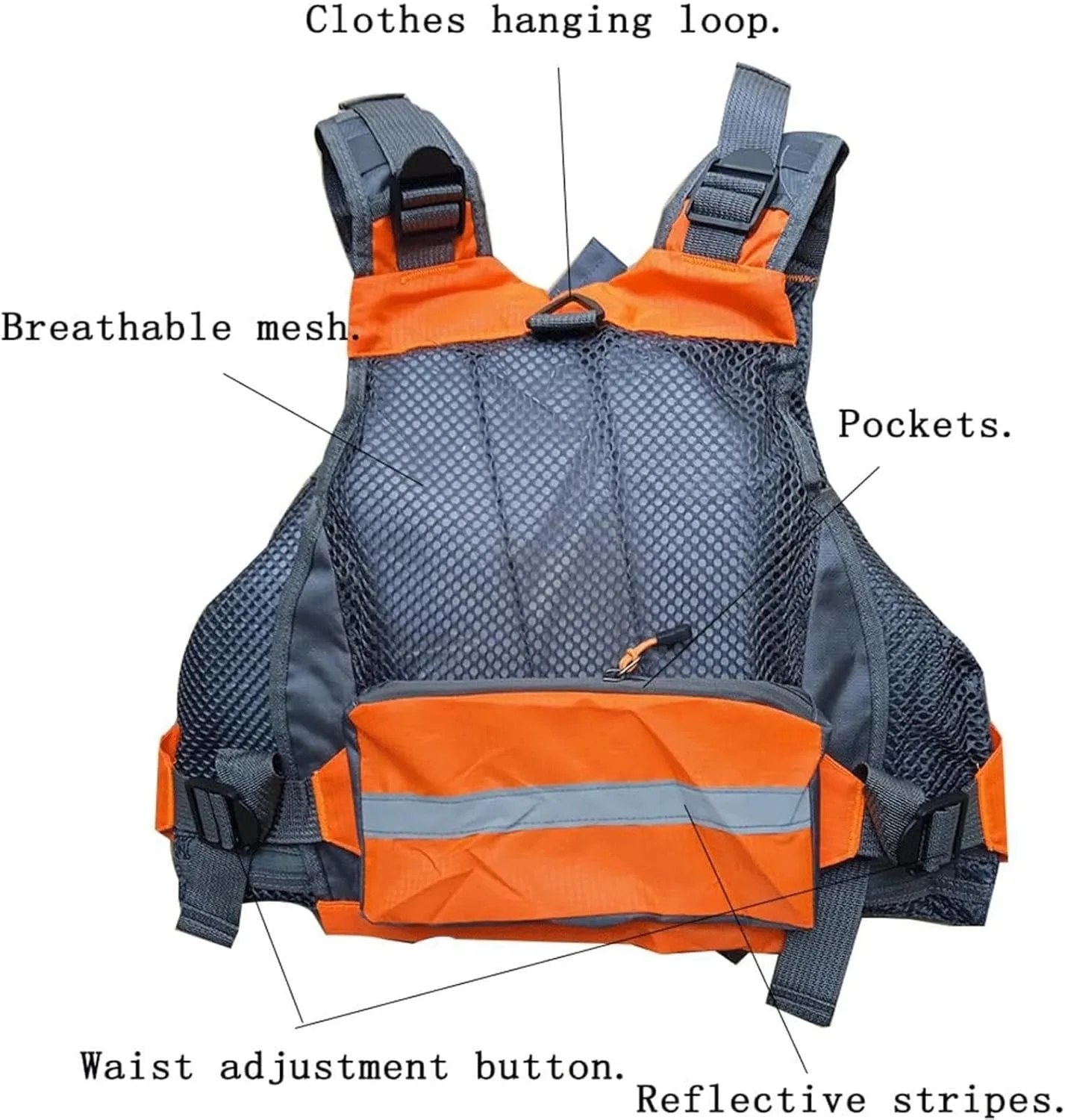 FOVIGUO Personal Floating Device Adult, Safety Vest, Breathable Snorkel Vests for Adults with Zipper for Boating Fishing Surfing(Green)