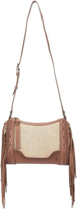 Frye Ava Raffia Crossbody, Cognac