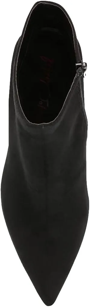 FSJ Women Fashion Pointed Toe Ankle Boots Rhinestone Studded Block Stacked Chunky Heel Comfy Side Zipper Booties Size US 4-15