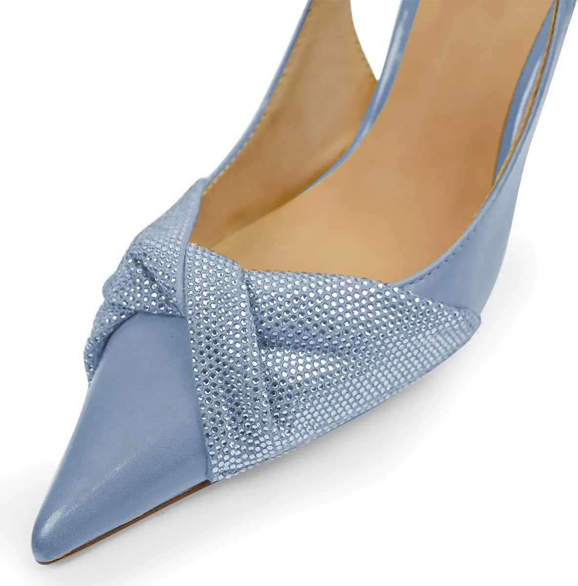 FSJ Women's Pointed Toe Stiletto Pumps Chic Slingback High Heels Slip on Ladies Party Office Dress Ladies Shoes