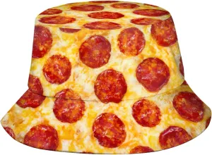 Funny Food Pattern Bucket Hat for Men Women Fashion Summer Fisherman Hat Packable Travel Beach Sun Caps