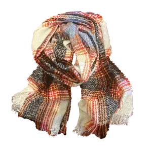 Fuzzy Blanket Plaid Scarf