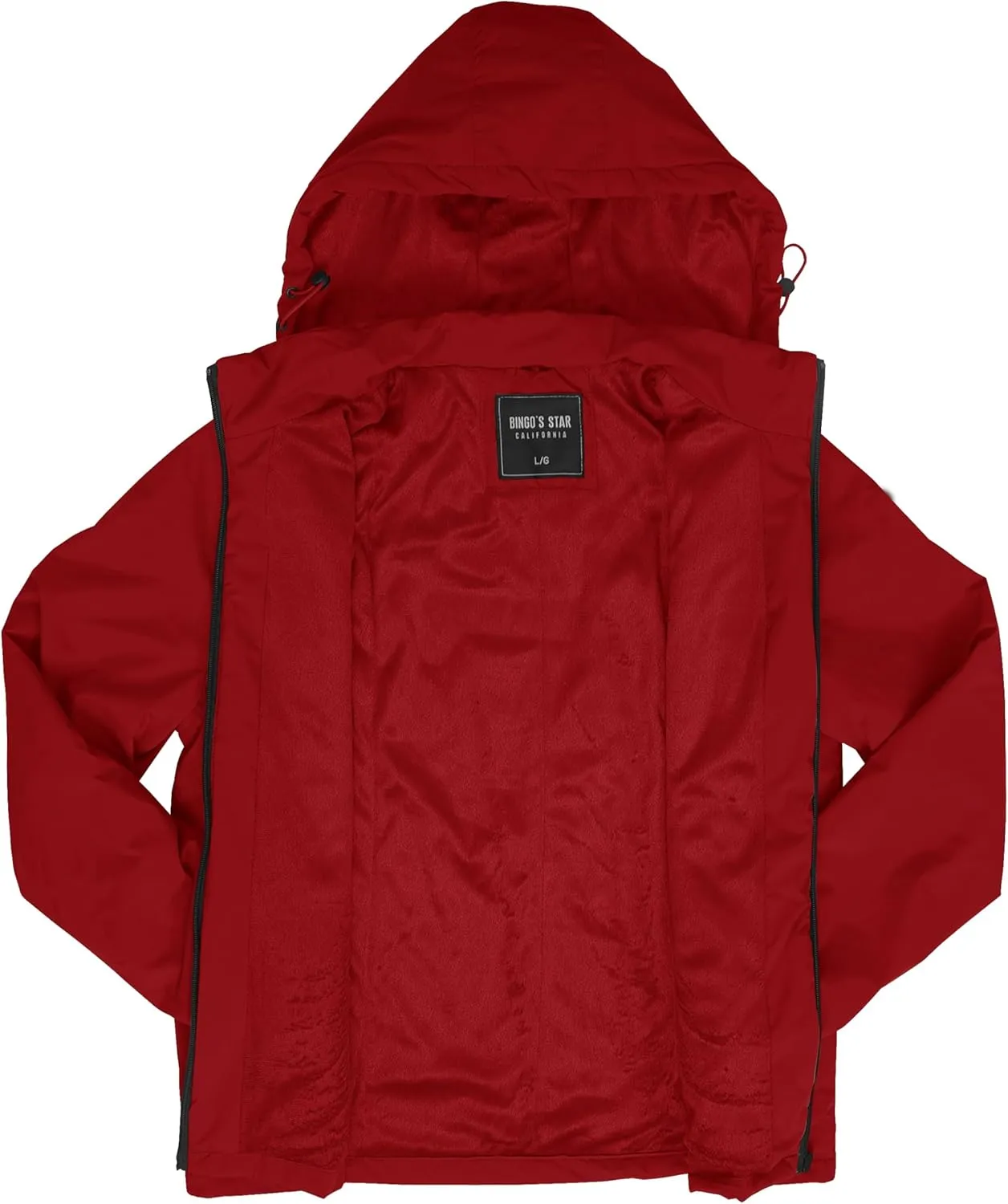 Gary Com Men Hooded Softshell Jacket Waterproof Lightweight Jacket Insulated Fleece Lined Zip Rain Shell Jacket