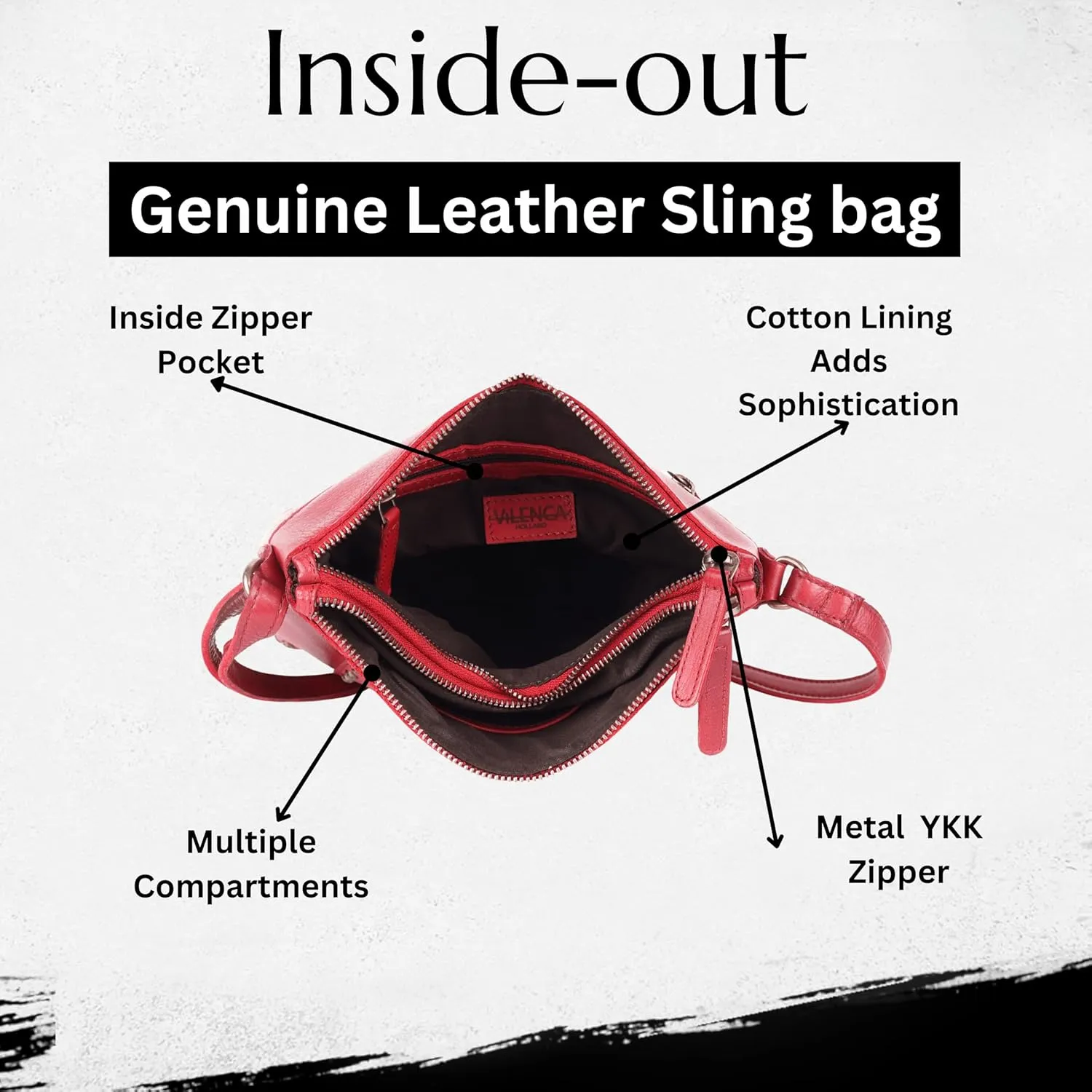 Genuine Italian Leather Boho Studded Crossbody Sling Bag - Stylish, Durable, & Perfect for Everyday Use for women