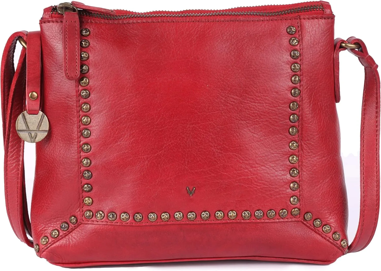 Genuine Italian Leather Boho Studded Crossbody Sling Bag - Stylish, Durable, & Perfect for Everyday Use for women