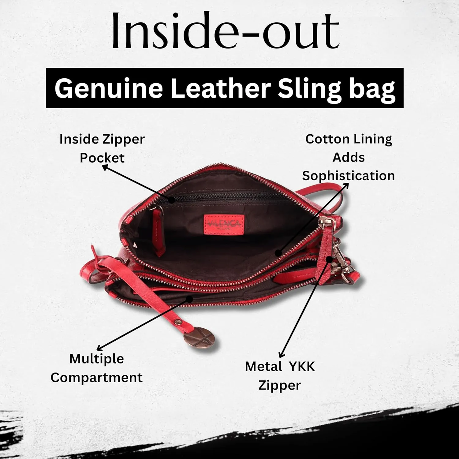 Genuine Italian Leather Boho Studded Crossbody Sling Bag - Stylish, Durable, & Perfect for Everyday Use for women