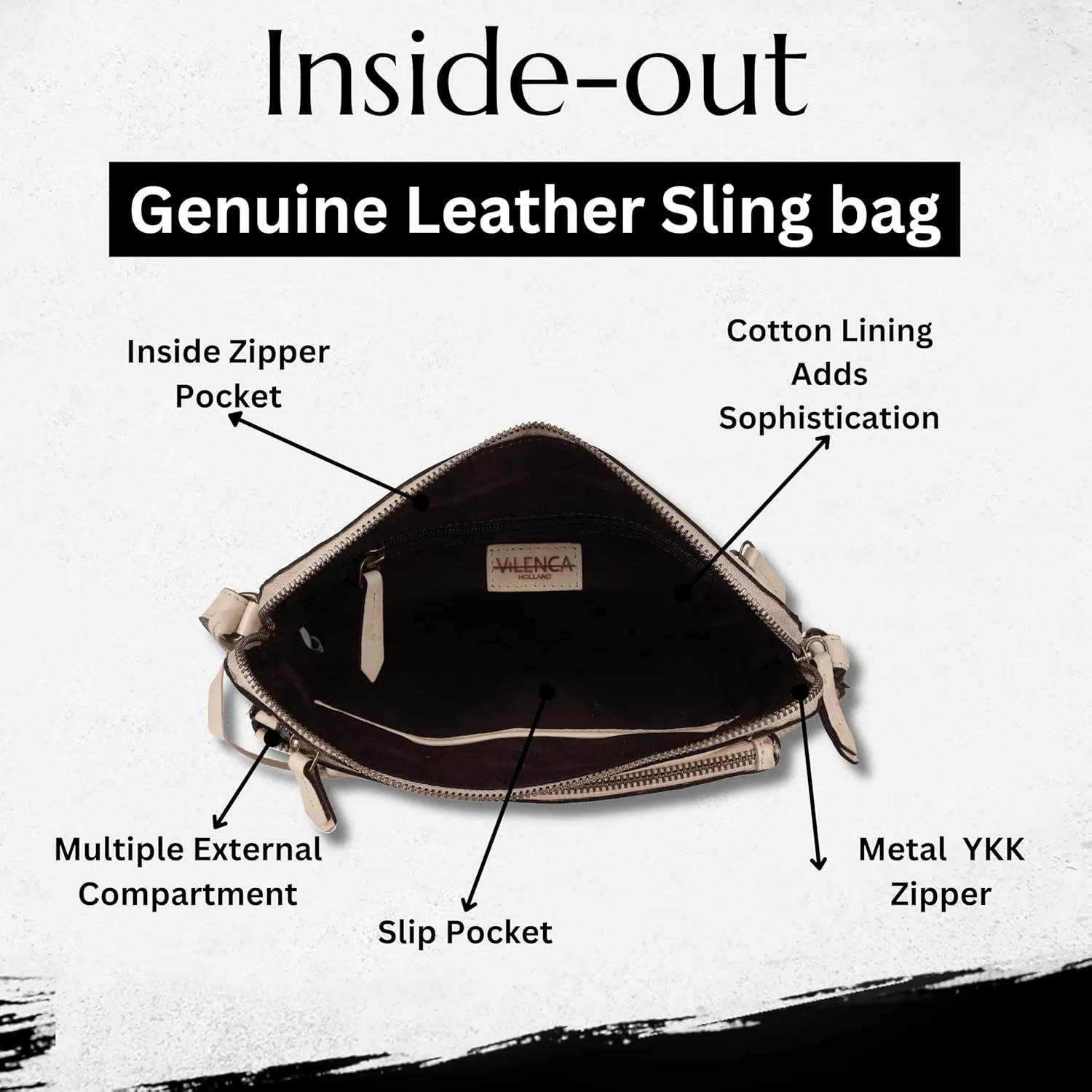 Genuine Italian Leather Boho Studded Shoulder Sling Bag - Stylish, Durable, & Perfect for Everyday Use for women