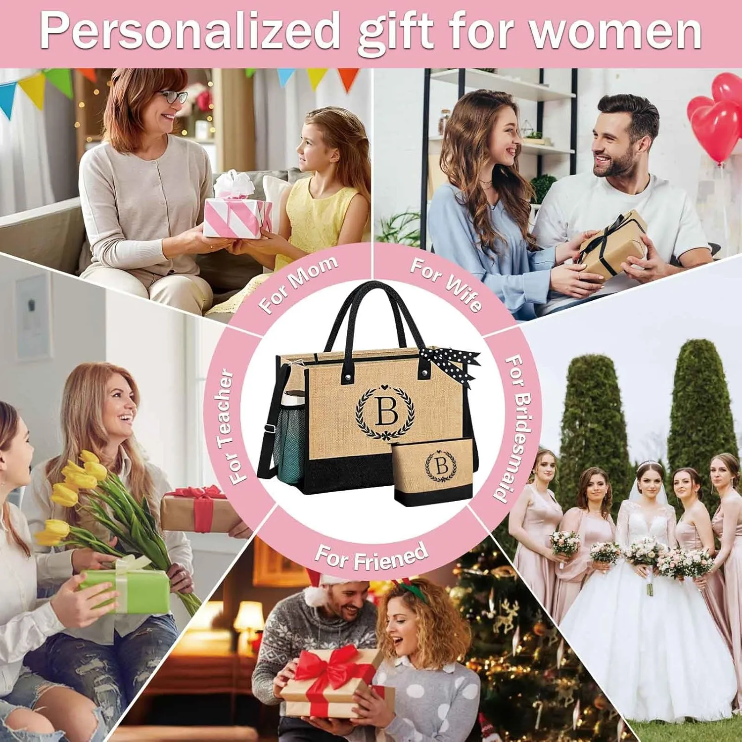 GhvyenntteS Retirement Gift for Women 2025, Graduation Gifts for Her 2025, Birthday Gifts for Women - Beach Bag with Zipper