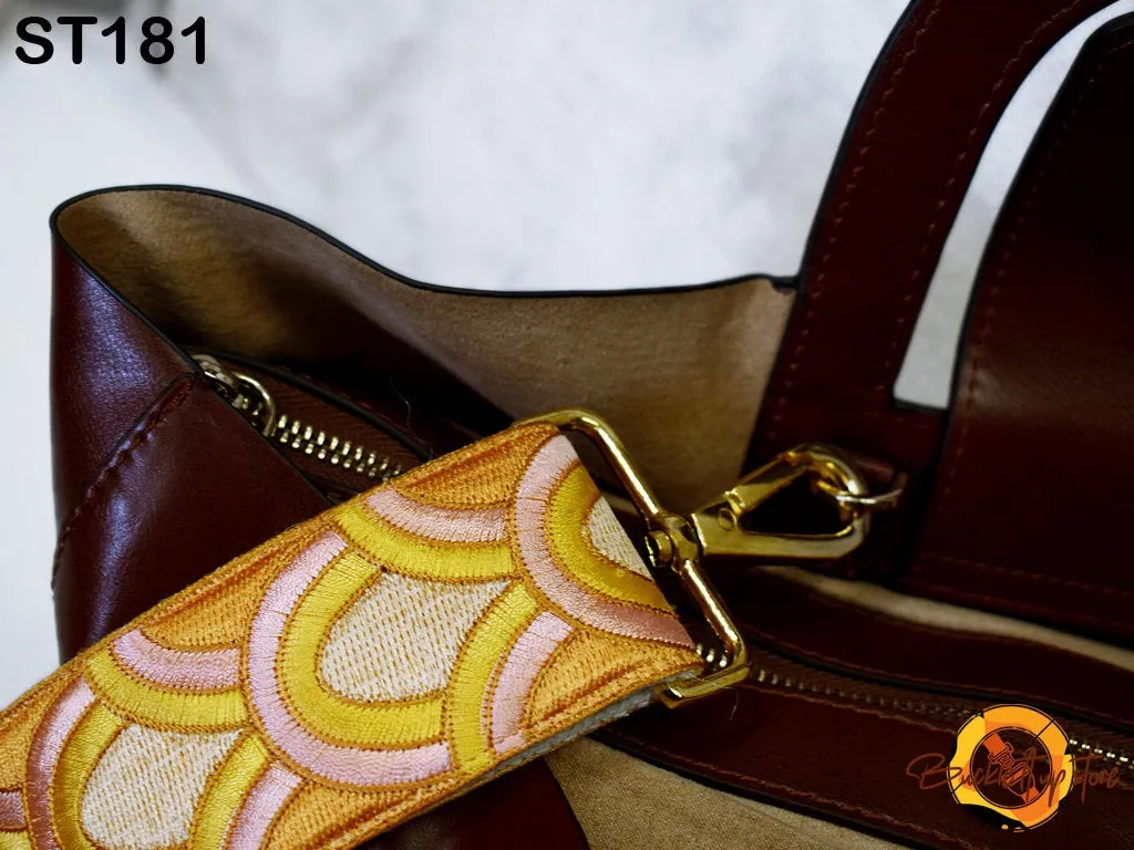 Gift for Christmas Replacement Handbag Boho Bag Strap Embroidered Camera Strap Crossbody Strap for Purses Embroidery Adjustable Guitar Strap