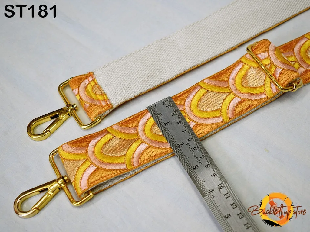 Gift for Christmas Replacement Handbag Boho Bag Strap Embroidered Camera Strap Crossbody Strap for Purses Embroidery Adjustable Guitar Strap