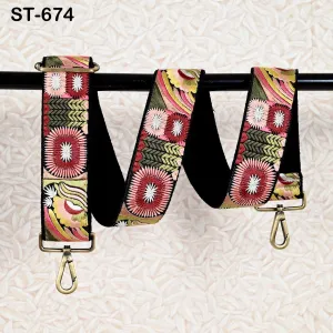 Gift for Mother Replacement Handbag Boho Bag Strap Embroidered Camera Strap Crossbody Strap for Purses Embroidery Adjustable Guitar Strap
