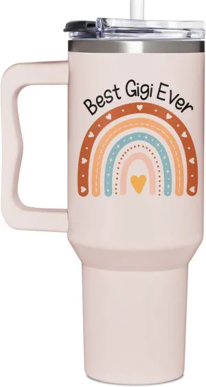 Gigi Gifts For Grandma - Christmas, Birthday, Mothers Day Gift For Gigi - New Grandma Gifts From Grandchildren, Grandkids, Grandson - 40Oz Tumbler With Handle