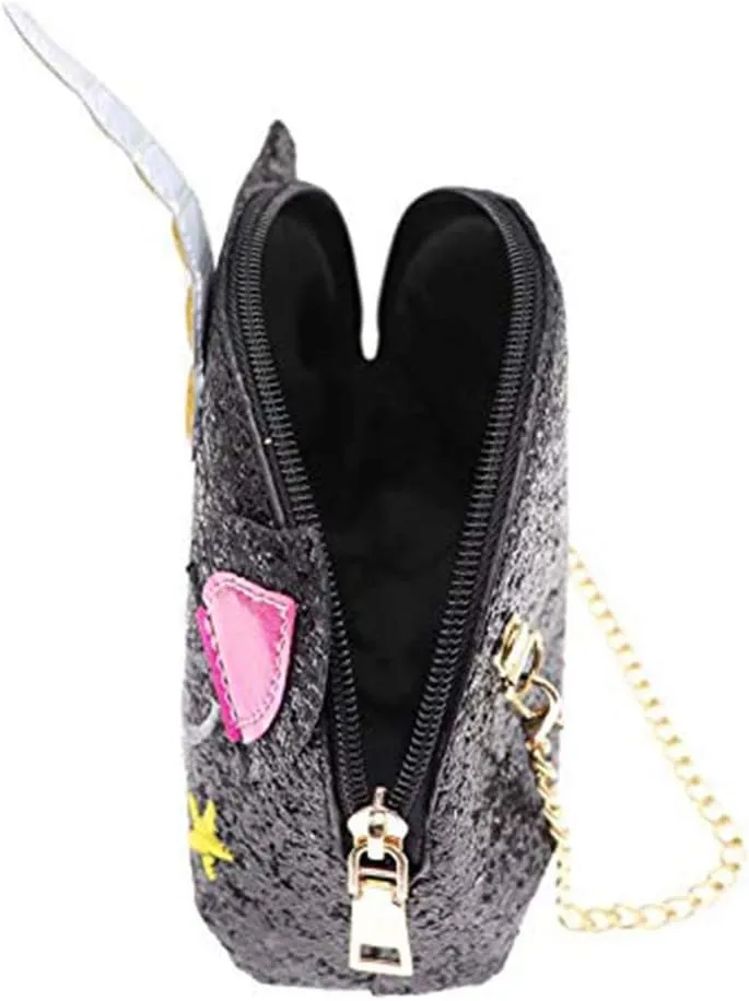 Girls Unicorn Sequin Glitter Crossbody Shoulder Purse Handbag Women Satchel Tote Shell Bag