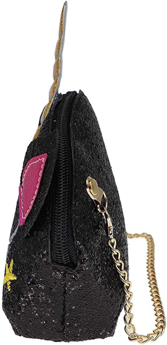 Girls Unicorn Sequin Glitter Crossbody Shoulder Purse Handbag Women Satchel Tote Shell Bag