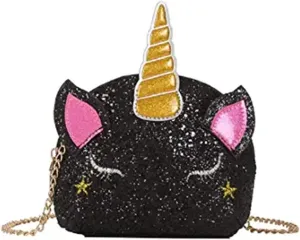 Girls Unicorn Sequin Glitter Crossbody Shoulder Purse Handbag Women Satchel Tote Shell Bag