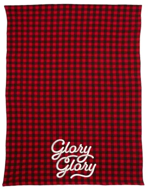 Glory Glory Red & Black Plaid Blanket