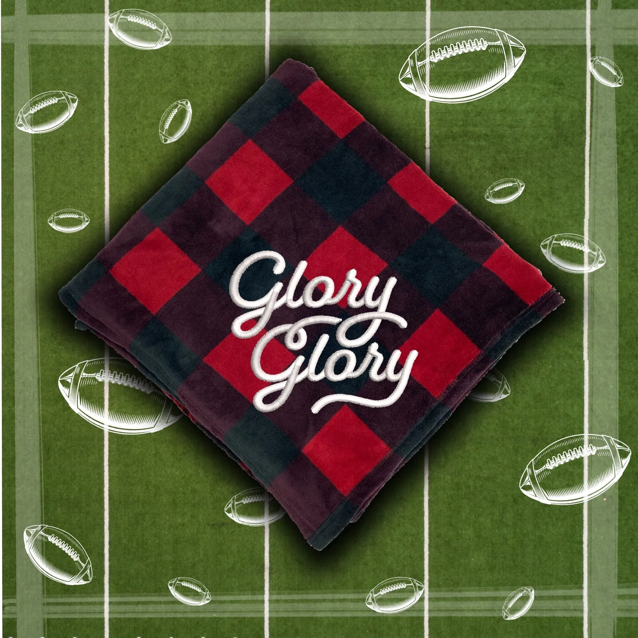 Glory Glory Red & Black Plaid Blanket