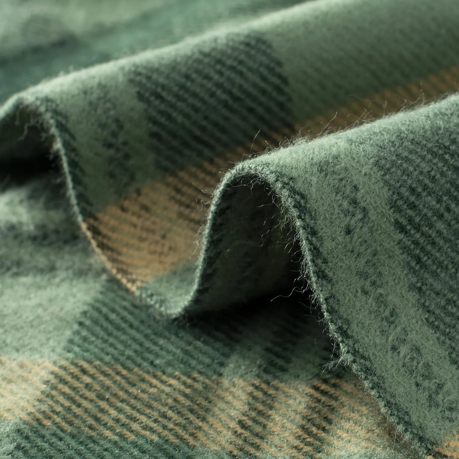 Green Plaid Throw Blanket for Couch,60"X80" Super Soft Cozy Warm Home Decorative Throws with Tassels for Bed Sofa Picnic
